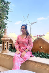 Pink Chanderi Co-ord Set