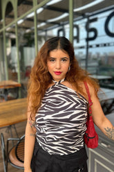 Zebra Crush Halter Top