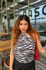 Zebra Crush Halter Top