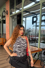Zebra Crush Halter Top